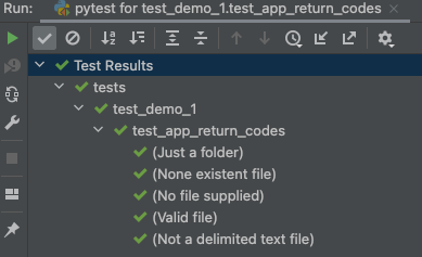 Parameterised tests with clear descriptions